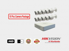 10 Pcs Hikvision 2 MP CCTV Camera Package with Color Day/Night
