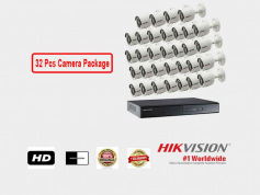 32 Pcs Hikvision 2 MP CCTV Camera Package with Color Day/Night