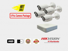 4 Pcs Hikvision 2 MP CCTV Camera Package with Color Day/Night