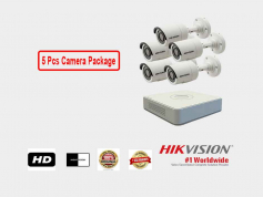 5 Pcs Hikvision 2 MP CCTV Camera Package with Color Day/Night