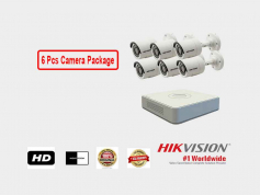 6 Pcs Hikvision 2 MP CCTV Camera Package with Color Day/Night