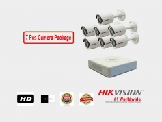 7 Pcs Hikvision 2 MP CCTV Camera Package with Color Day/Night