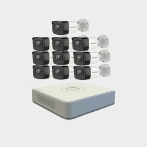 10 Pcs Hikvision 5 MP CCTV Camera Package with Color Day/Night and Audio