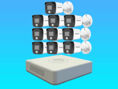 10 Pcs Hikvision 3 MP CCTV Camera Package with Color Day/Night and Audio