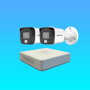 2 Pcs Hikvision 3 MP CCTV Camera Package with Color Day/Night and Audio