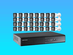 32 Pcs Hikvision 3 MP CCTV Camera Package with Color Day/Night and Audio