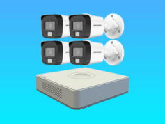 4 Pcs Hikvision 3 MP CCTV Camera Package with Color Day/Night and Audio