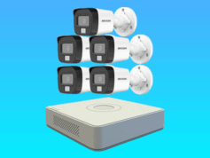 5 Pcs Hikvision 3 MP CCTV Camera Package with Color Day/Night and Audio