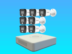 7 Pcs Hikvision 3 MP CCTV Camera Package with Color Day/Night and Audio