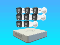 8 Pcs Hikvision 3 MP CCTV Camera Package with Color Day/Night and Audio